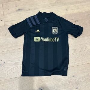 LA FC Adidas Kids Black and Gold Soccer Jersey